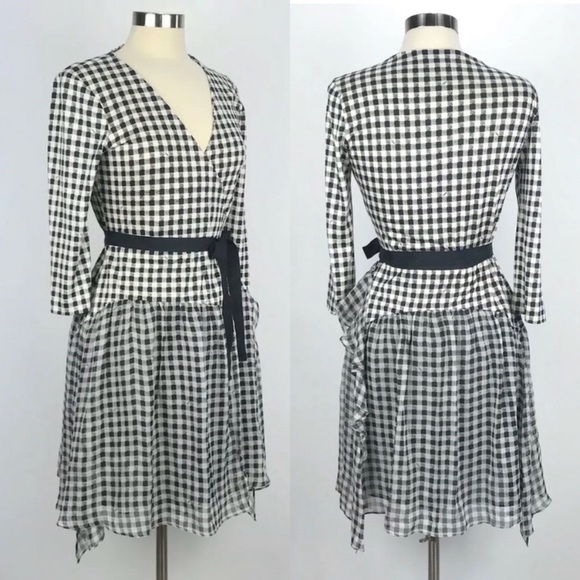 Diane von Furstenberg Riviera Gingham Wrap Dress DVF - Picture 5 of 8